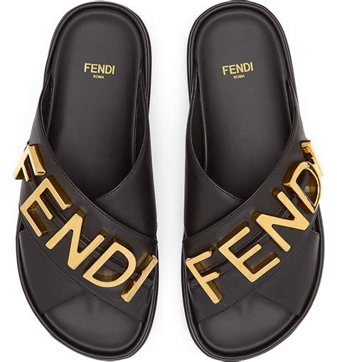 nordstrom fendi logo slide|fendi slippers for ladies.